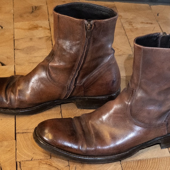 To Boot New York Hawthorne Brown Leather Zip